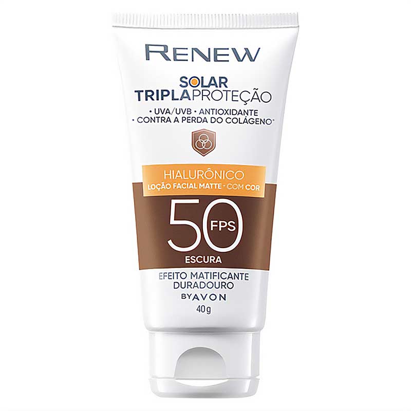 Protetor Solar Renew Com Cor Escura FPS 50