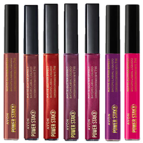 Batom Líquido Matte Glitter Effect Avon Power Stay